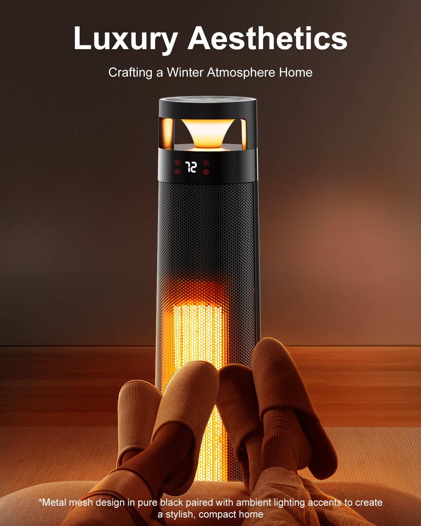 34IN Space Heater Large Room,1500w Space Heater For Indoor Use,120°Oscillating Tower Heater With Thermostat,Remote Control