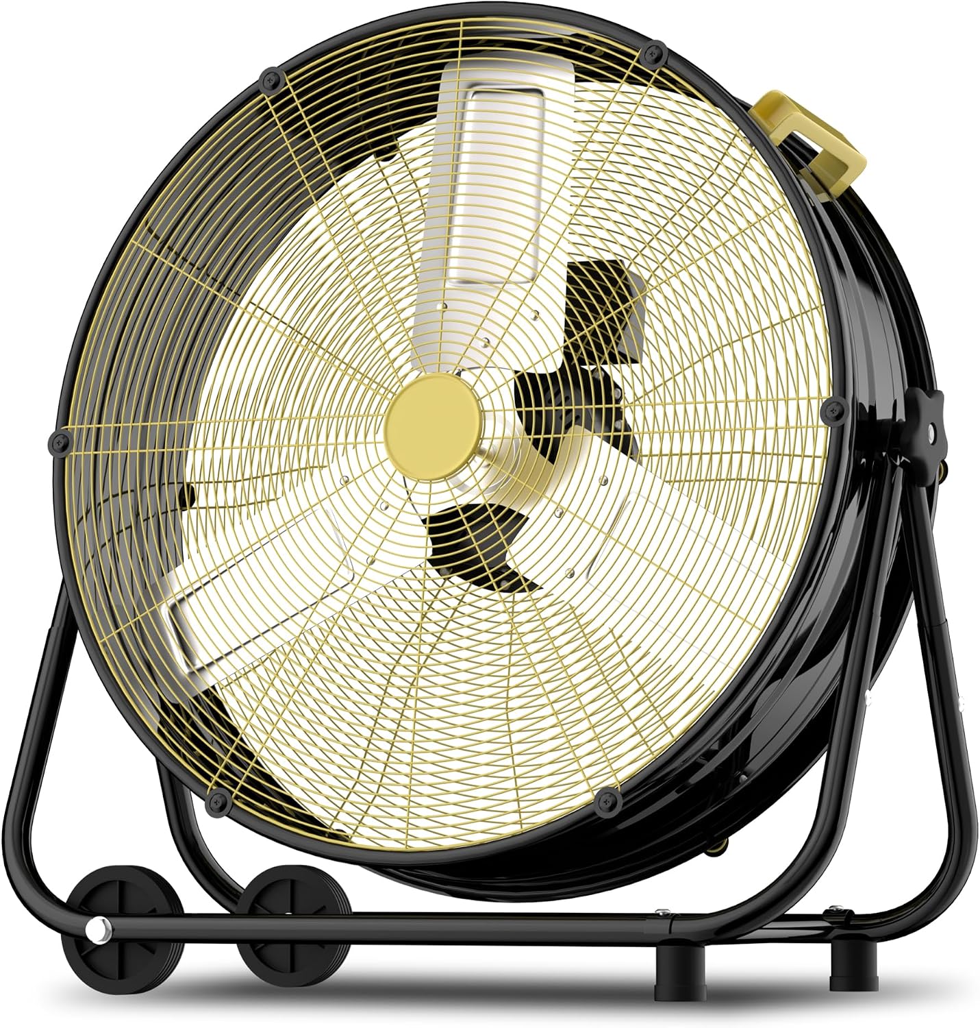 AKIRES 13500CFM Industrial Floor Drum Fan,550W High Velocity Heavy Duty Shop Fan with 360° Tilt,Handle,High Velocity Drum Fan for Garage,Basement,Warehouse,Patio,Factory,Workshop,Commercial Use(30IN)