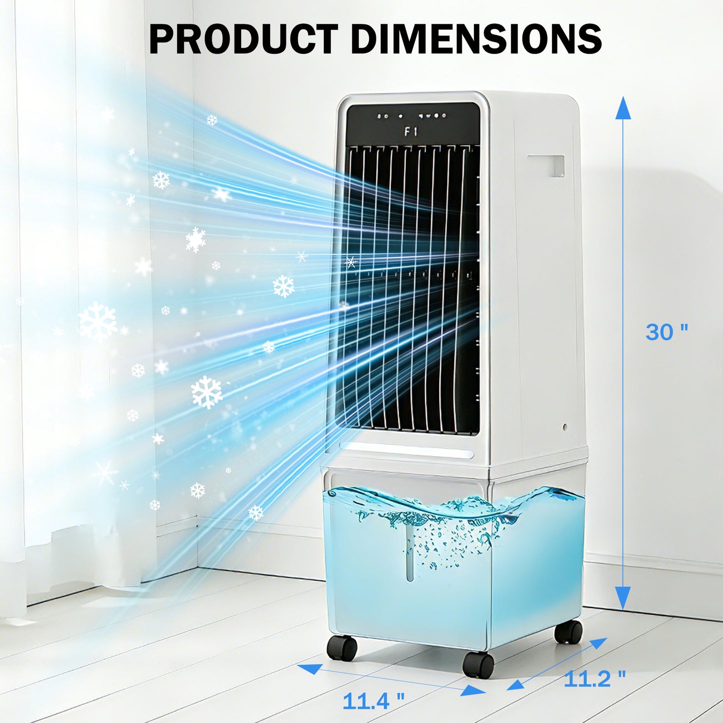 Portable Air Conditioners, 3-in-1 Swamp Cooler, Evaporative Air Cooler with Remote, 12H Timer, Cooling Fan for Bedroom, Office
