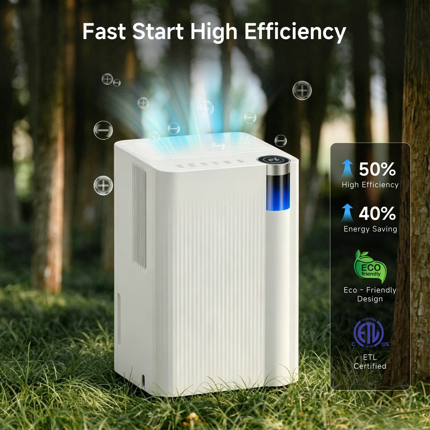 Akires Dehumidifier, 9 Pint DOE(Max 38 Pint) for Basement & Home, 3000 Sq.ft, with Drain Hose for Bathroom, Large Room