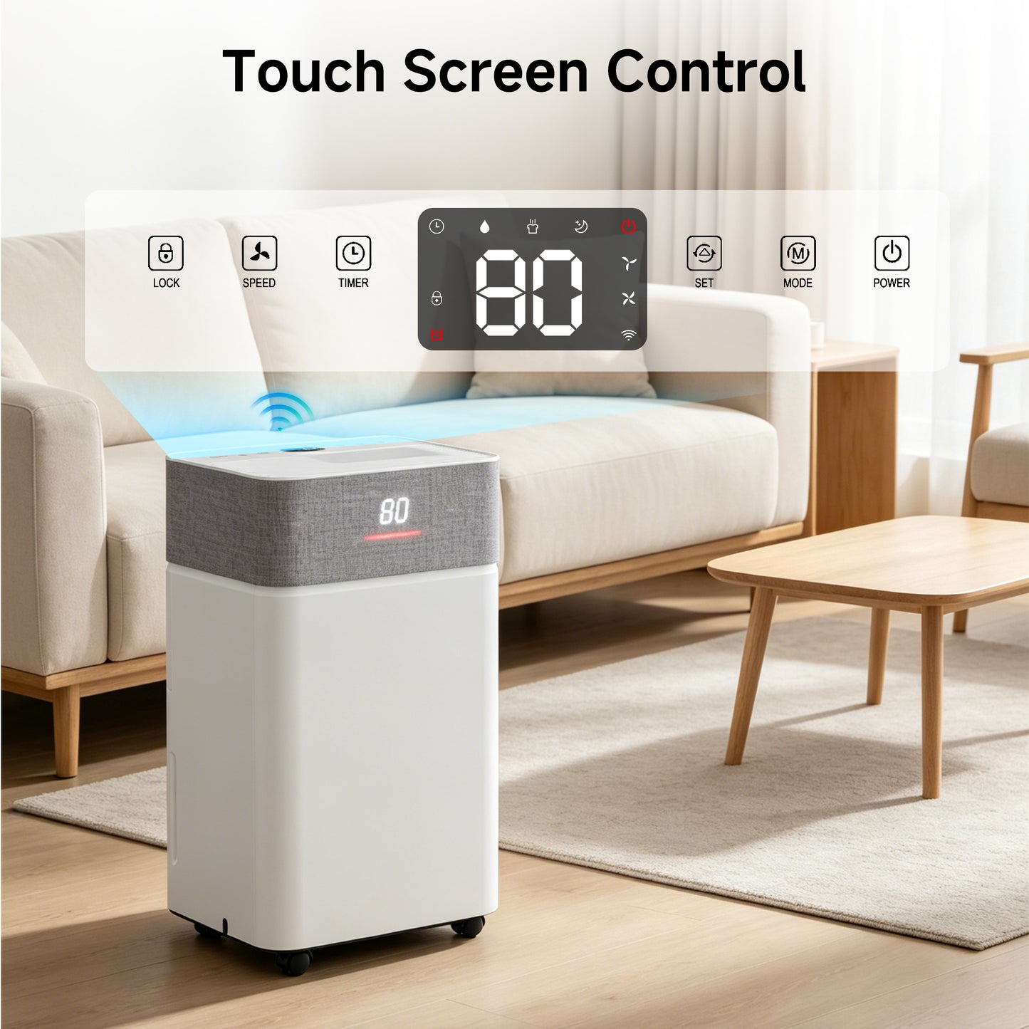 Akires Dehumidifier, 16 Pint DOE(Max 55 Pint) for Basement & Home, 4000 Sq.ft, with Drain Hose for Bathroom, Large Room