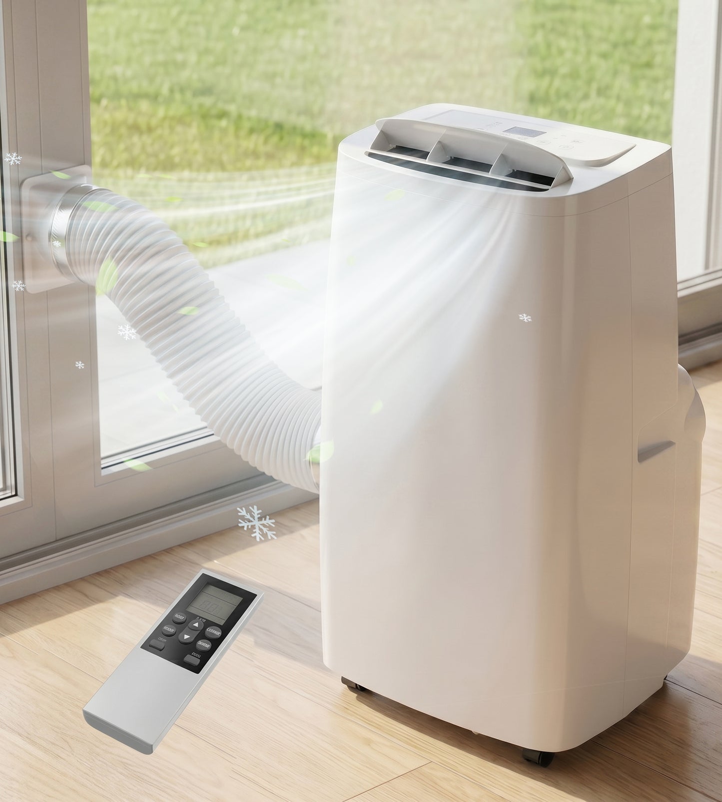 AKIRES 14000 BTU Portable Air Conditioners, Cools Up To 700 sq.ft, Portable AC Unit With Cool,Fan & Dehumidifier,Remote Control,24H Timer,Sleep Mode,Portable AC for Bedroom Living Office Use