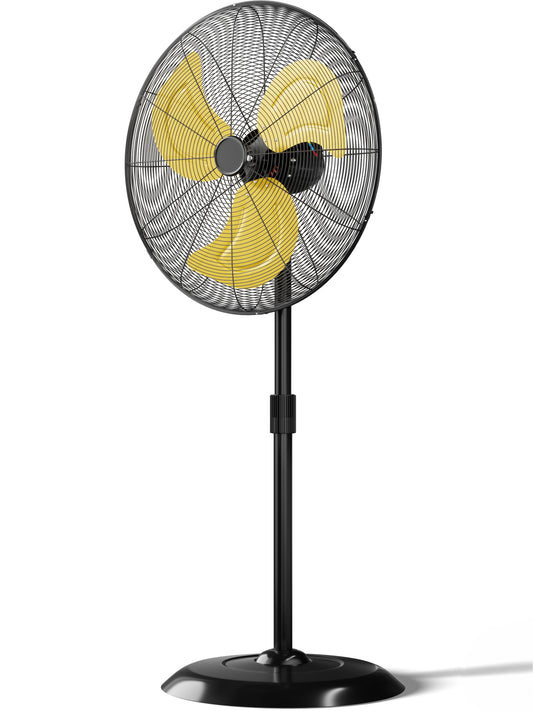 30” 9600CFM Outdoor Oscillating Pedestal Fan With Energy-Saving Motor,High-Velocity Industrial Stand Fan, Heavy Duty Metal Floor Fan for Shop