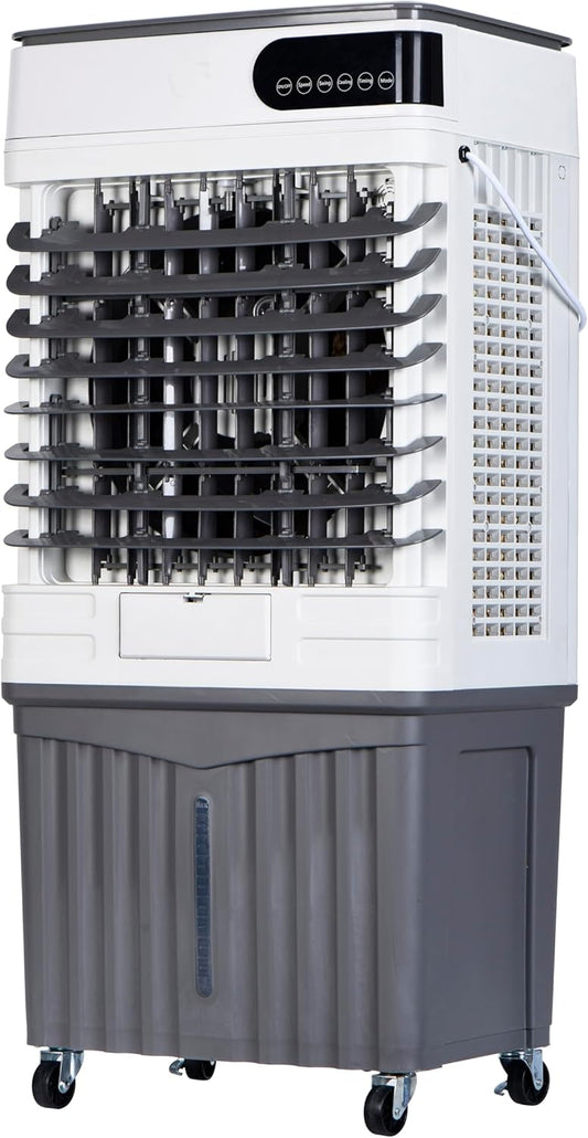 AKIRES 3500CFM Swamp Cooler,Evaporative Air Cooler with 13.0-Gal Water Tank,4 Ice Packs,Evaporative Cooler for Outdoor Patio Garage Commercial Industrial Use (41IN)