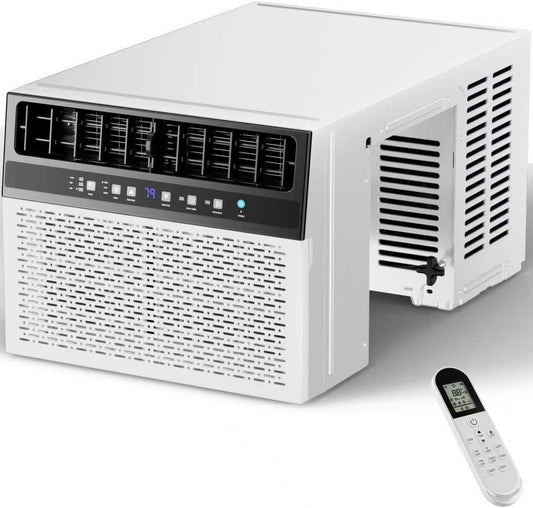 AKIRES Window Air Conditioner, 12000BTU Window AC Units Cools up to 550 Sq. Ft, 6 Modes, Cooler AC Unit with Full Window View, Energy Saving