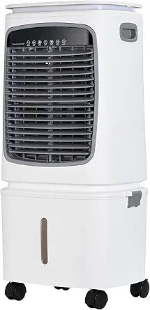 AKIRES 2000CFM Swamp Cooler, Evaporative Air Cooler for 570Sq.ft of Space, Air Cooler with 6-Gal Water Tank, 120°Oscillation,4 Ice Packs,12H Timer, Cooling Fans for Outdoor,Indoor Use(35IN)