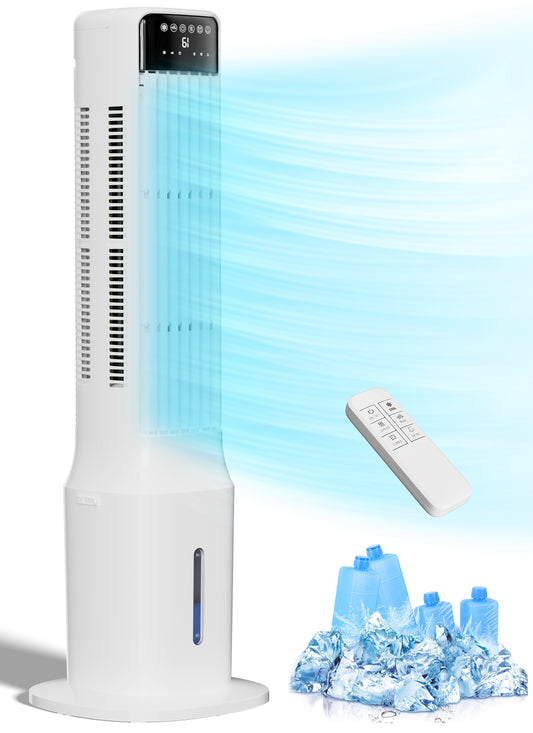 Swamp Cooler, Evaporative Air Cooler with 1.32-Gal Water Tank,4 Ice Packs,Portable Evaporative Cooler for Outdoor