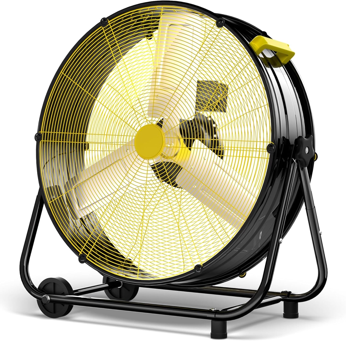 AKIRES 21,000CFM Industrial Floor Drum Fan,500W High Velocity Heavy Duty Shop Fan with 360° Tilt,Handle,High Velocity Drum Fan for Garage,Basement,Warehouse,Patio,Factory,Workshop,Commercial Use(36IN)