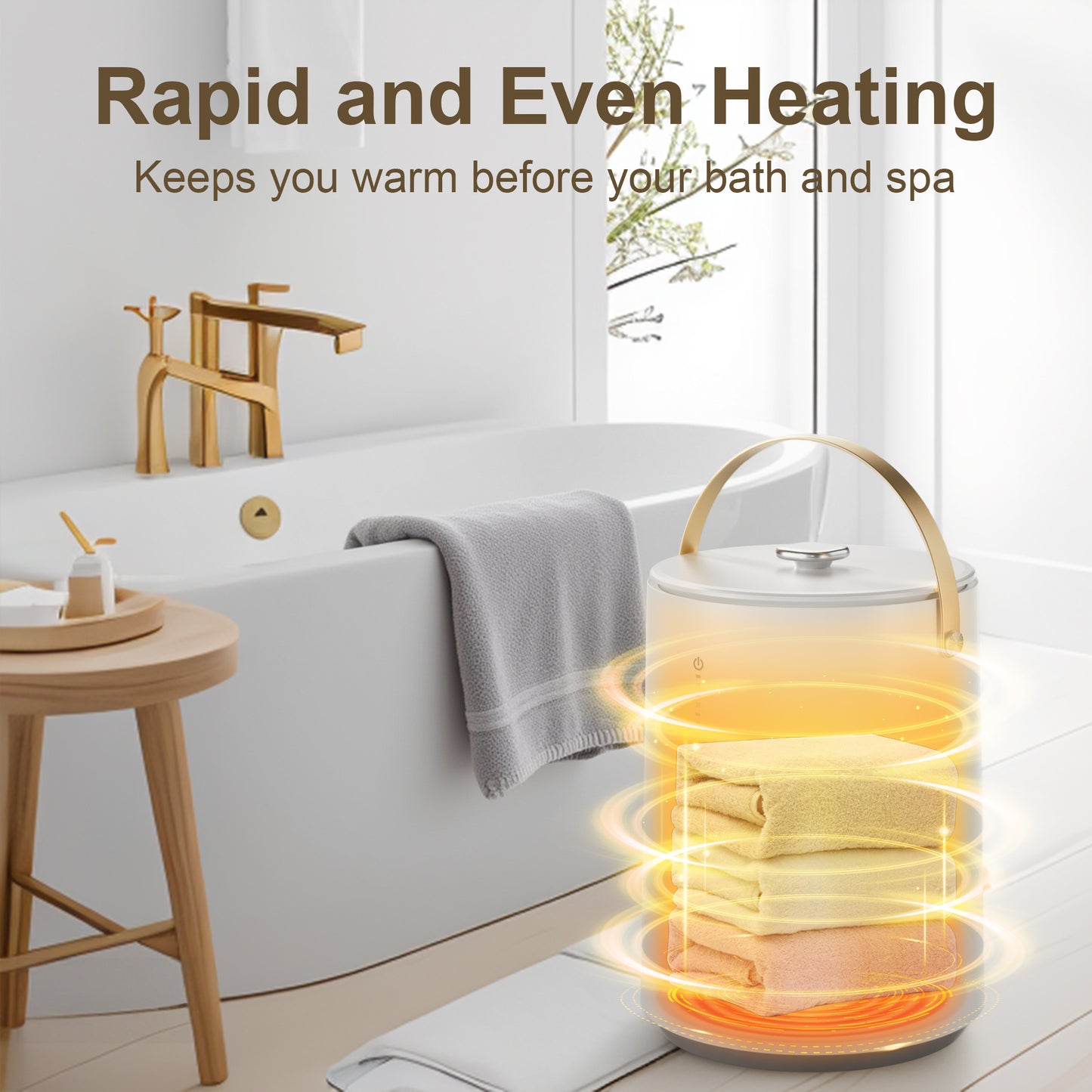 Towel Warmers, Electric Hot Towel Warmer Bucket 30L for Spa & Bathroom, Auto Shut off