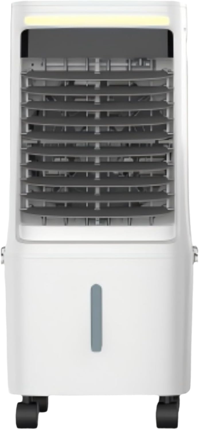 AKIRES Swamp Cooler Air Conditioner,Portable Evaporative Air Cooler,7 Gal Water Tank,3 Speeds,4 Ice Boxes,12H Timer,Remote,White
