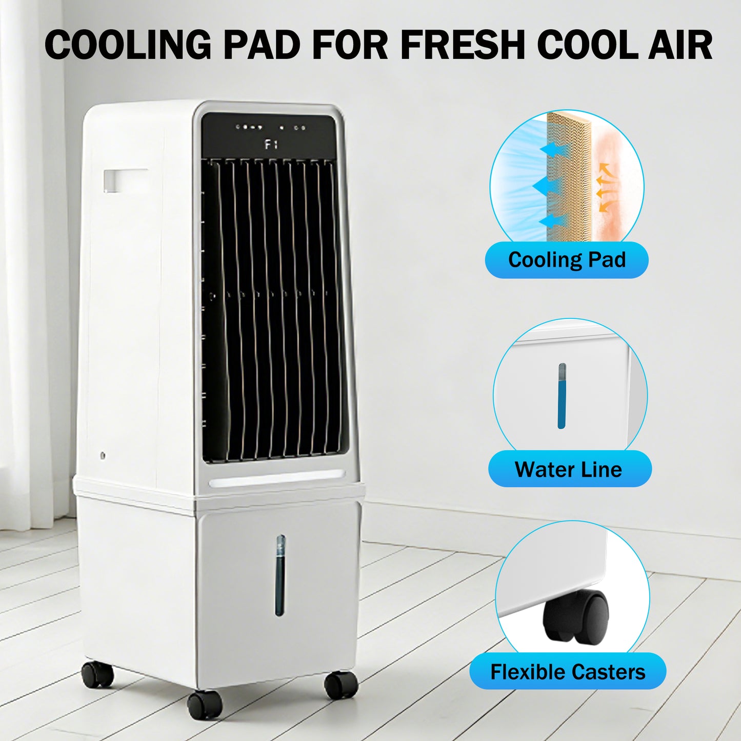 Portable Air Conditioners, 3-in-1 Swamp Cooler, Evaporative Air Cooler with Remote, 12H Timer, Cooling Fan for Bedroom, Office