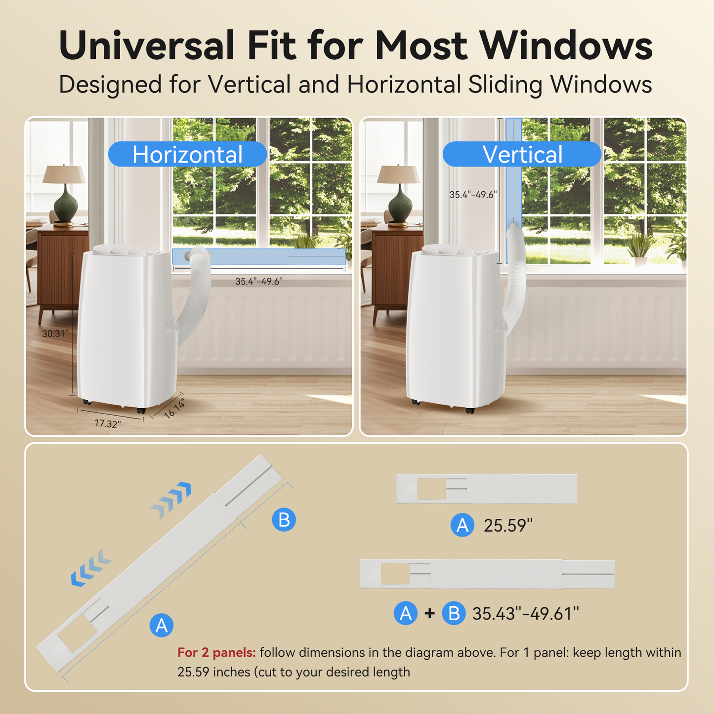 Portable Air Conditioner 14000 BTU Ashrae, 3-in-1 AC Unit for Room with Dehumidifier/Fan/Sleep Modes, 650 Sq.Ft, Remote Control, 24H Timer