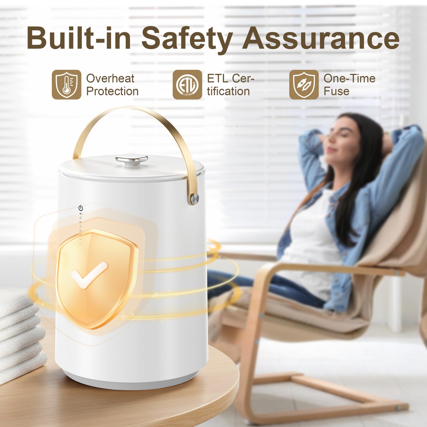 Towel Warmers, Electric Hot Towel Warmer Bucket 30L for Spa & Bathroom, Auto Shut off