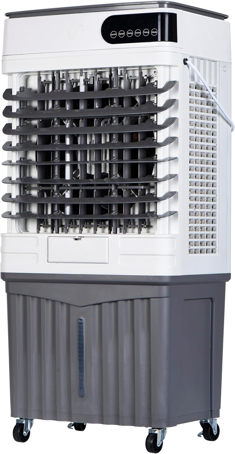 AKIRES 3500CFM Swamp Cooler,Evaporative Air Cooler with 13-Gal Water Tank,4 Ice Packs,Evaporative Cooler for Outdoor Patio Garage Commercial Industrial Use (40IN)