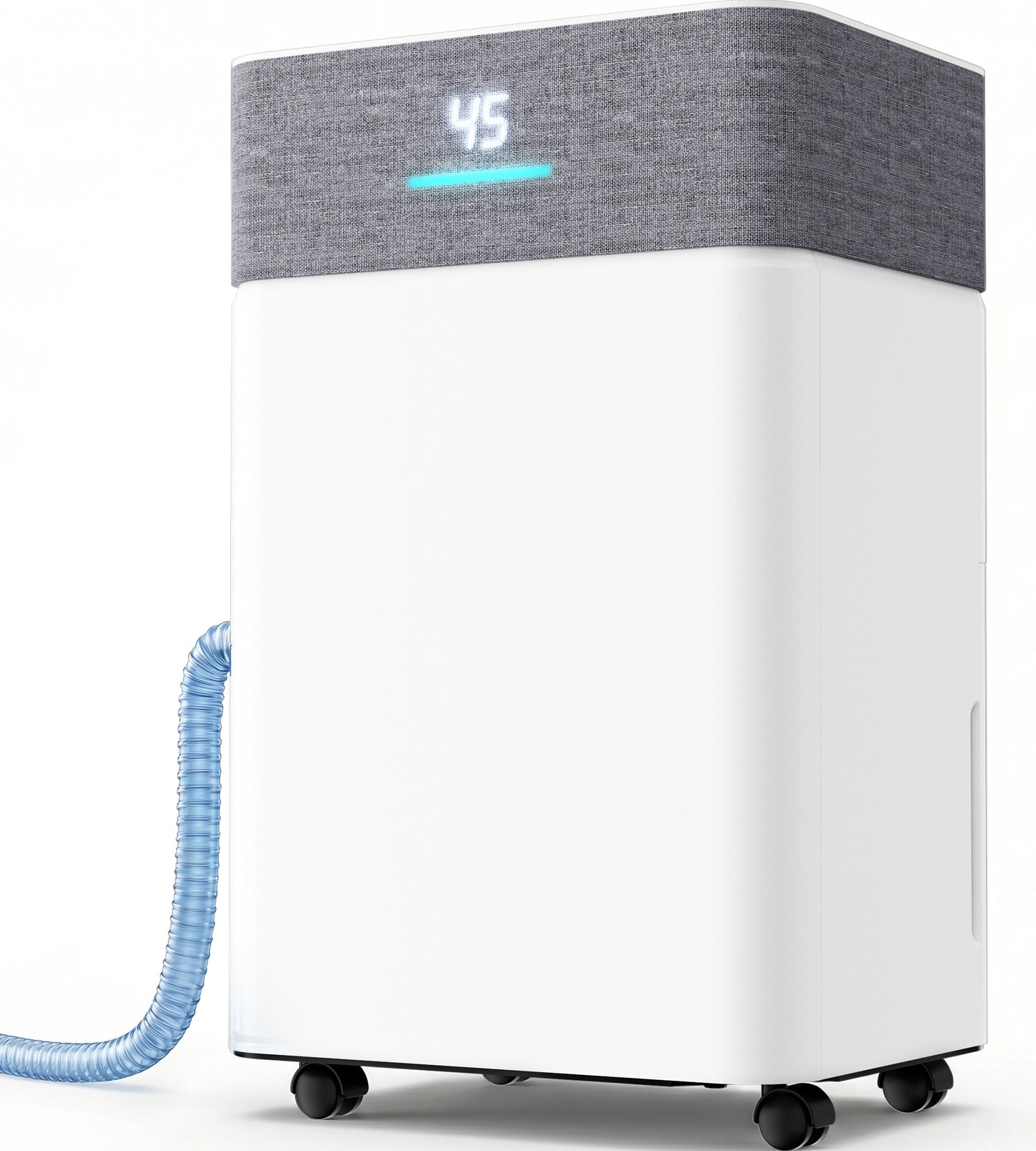 AKIRES 5000Sq.Ft Dehumidifier, Max 55 Pint/Day Smart Compressor Dehumidifier with Drain Hose, 24H Timer & Child Lock, With WiFi, Intelligent Humidistat,for Basement,Bedroom(Matte White，Wifi)